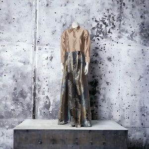 Evening Grown Dress Color Gold multi